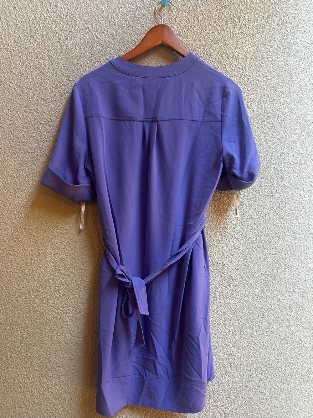 Anne Klein Lavender Purple Shirt Dress with Belt - Picture 3 of 5